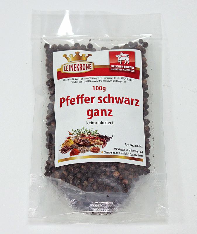 Pfeffer schwarz ganz verpackt 100 g